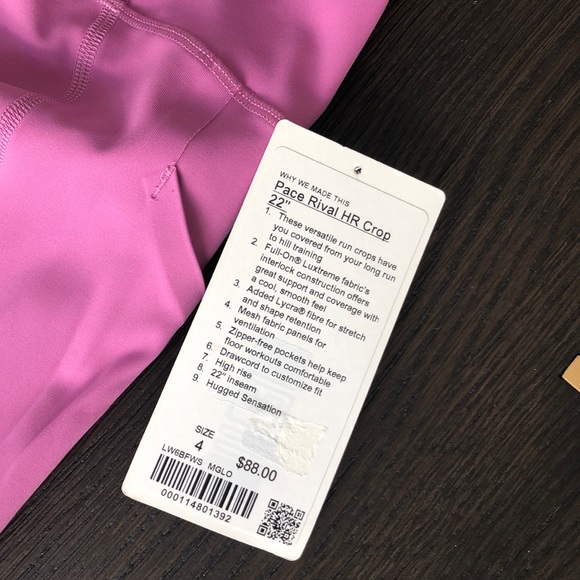 Lululemon Pace Rival HR Crop 22” - Picture 9 of 10